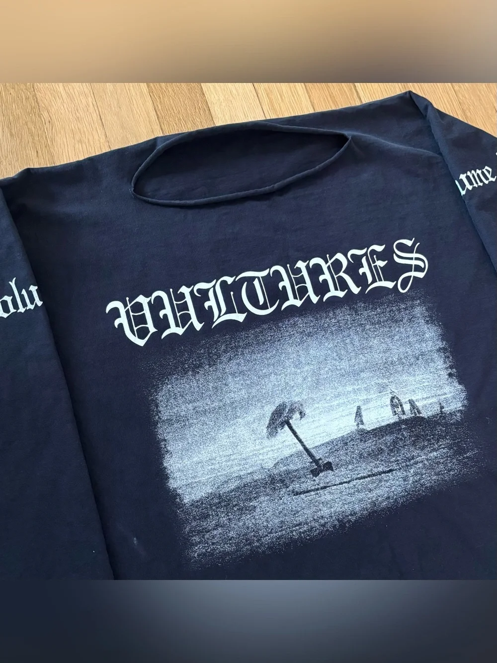 Kanye West Vultures Long Sleeve Shirt Black Size 3 YZY Ye Merch Large XL Boxy